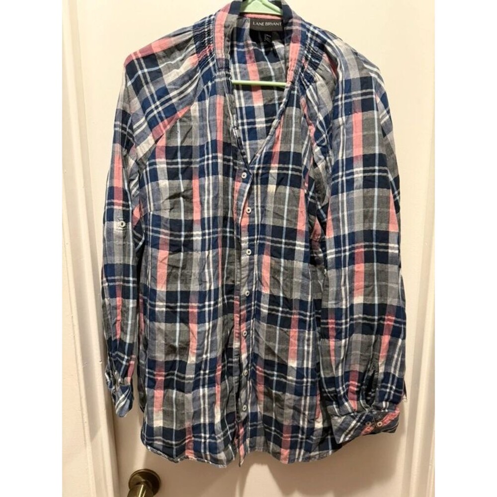 Lane Bryant Button up Plaid Shirt 14/16